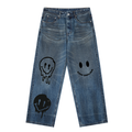 Vintage Wash Baggy Denim Jeans